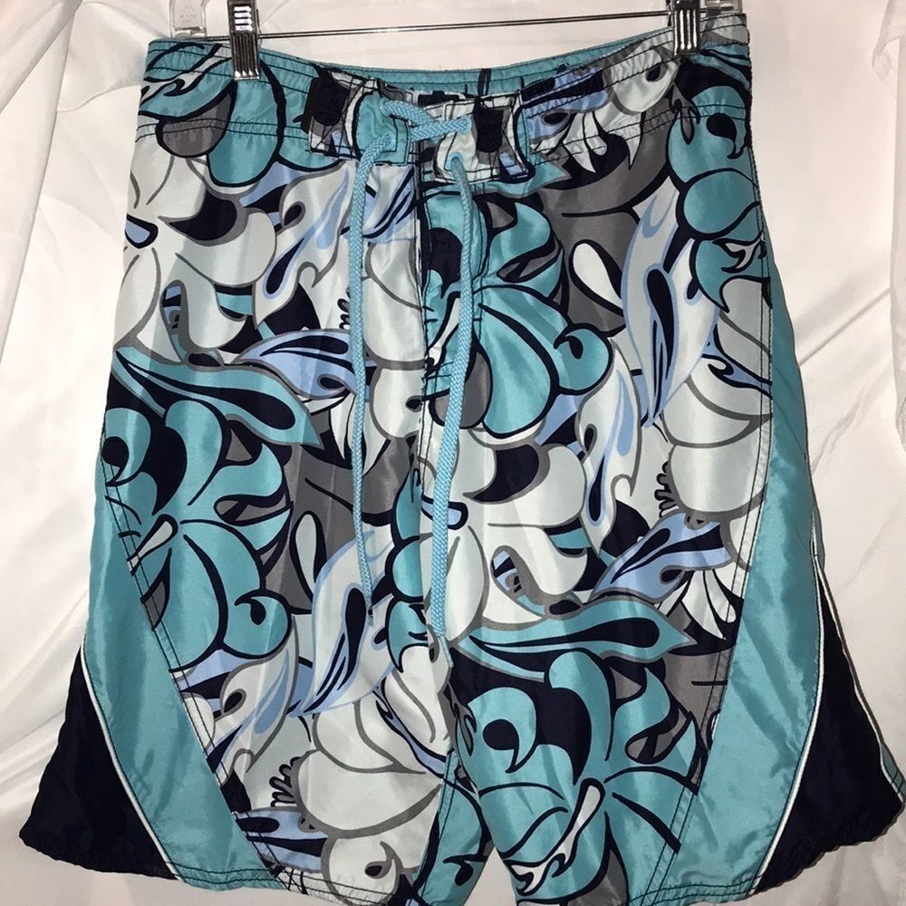 Body Glove‎ Men's Multi-Colored Floral Splash Print Swim Board Shorts Size 30